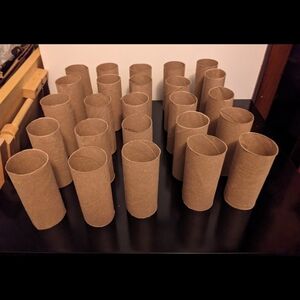25 Empty Brown Toilet Paper Rolls For Arts & Crafts